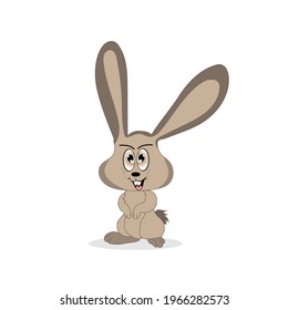 cute rabbit icon isolated on white background. illustration vector