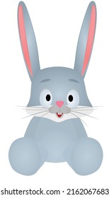 Cute rabbit icon. vector illustration