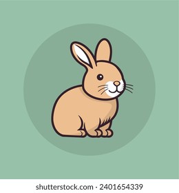 Cute Rabbit Icon Vector Illustration