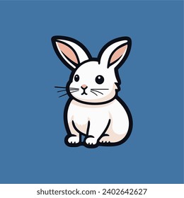 cute rabbit icon vector illustration