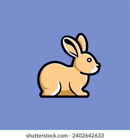 cute rabbit icon vector illustration