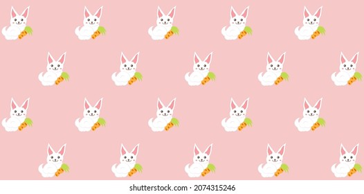Cute rabbit illustration background material