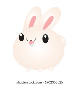 cute rabbit illustration, for children's books or backgrounds