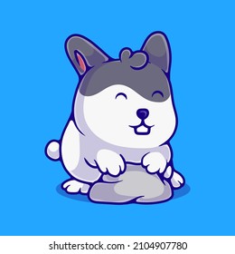cute rabbit illustration. Suitable for mascot designs, t-shirts, stickers, and more about cute bunnies