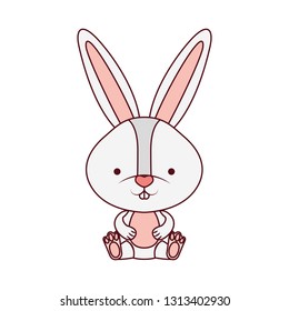 cute rabbit isolated icon