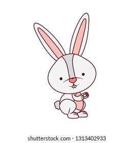 cute rabbit isolated icon
