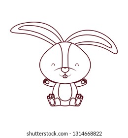 cute rabbit isolated icon