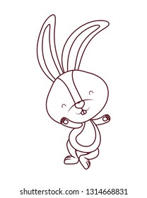 cute rabbit isolated icon