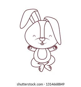 cute rabbit isolated icon
