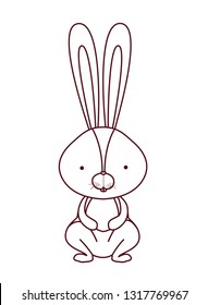 cute rabbit isolated icon