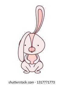 cute rabbit isolated icon