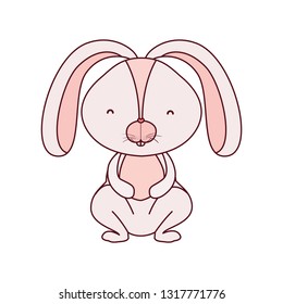 cute rabbit isolated icon