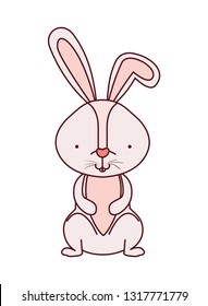 cute rabbit isolated icon