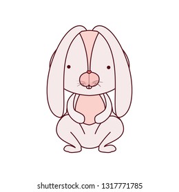 cute rabbit isolated icon
