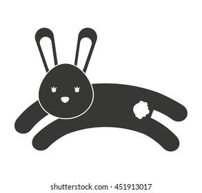cute rabbit isolated icon design, vector illustration  graphic 