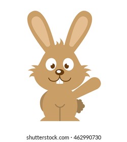 cute rabbit isolated icon design, vector illustration graphic