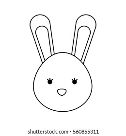 cute rabbit isolated icon vector illustration design