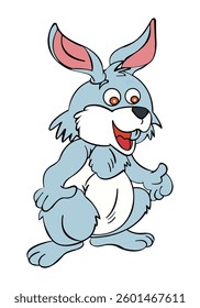 Cute rabbit isolated on white background