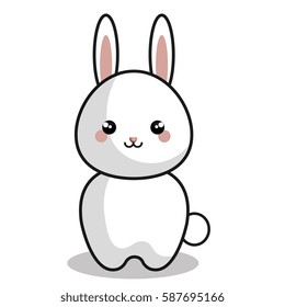 cute rabbit kawaii style