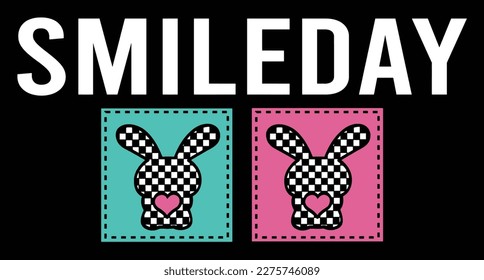 Cute rabbit with knitted cap, scarf, glasses for t-shirt graphics, fashion prints, slogan tees and other uses