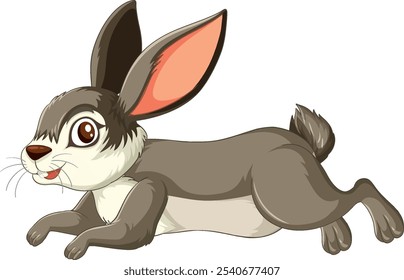 A cute rabbit with large ears and bright eyes