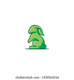 ilustración vectorial de logotipo de conejo lindo