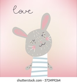 Cute Rabbit Love Card