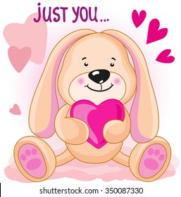 Cute rabbit. Love. Valentines day.