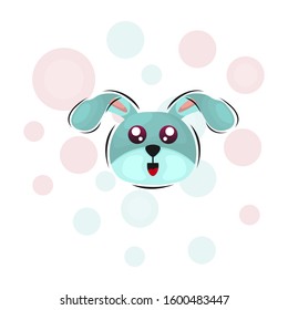 cute rabbit mascot cartoon design vector