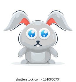 Cute Rabbit Mascot Cartoon Design Vector