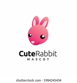 Cute rabbit mascot with simple concept
