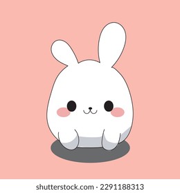 cute rabbit mascot vector cartoon style
