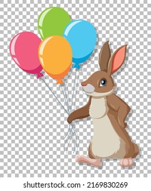 Cute rabbit on grid background illustration