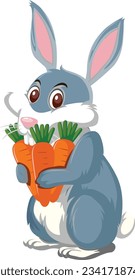 cute rabbit on a white background