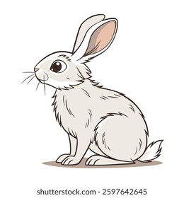 A cute Rabbit on white background