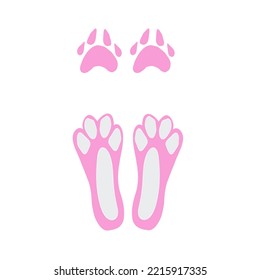 Cute Rabbit Paw Print. Symbol 2023