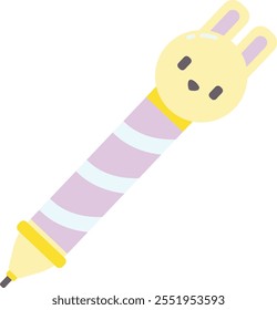 Cute Rabbit Pen Element Illustration