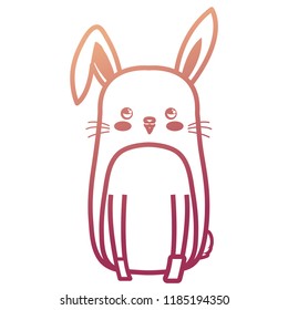 cute rabbit portrait cartoon wildlife