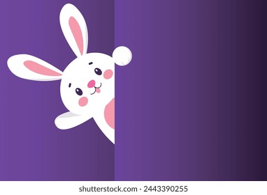 Lindo conejo para cartel, banner y anuncios, feliz pascua