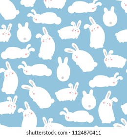 cute rabbit seamless pattern