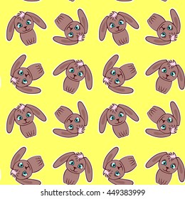 Cute rabbit seamless pattern 