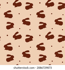 Cute Rabbit seamless pattern background. Vector flat cute , simple minimal illustration. fabric and paper design