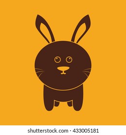 Cute rabbit silhouette