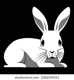 A cute rabbit is sitting Styles Drawing for color books 
