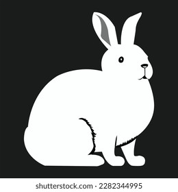 A cute rabbit is sitting Styles Drawing for color books 