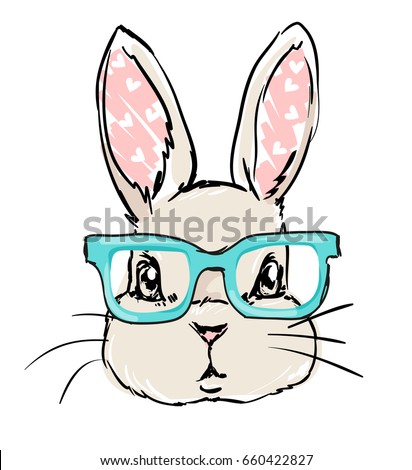 Download Cute Rabbit Sketch Vector Illustration Children Stock ...