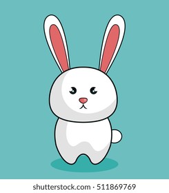 cute rabbit stuffed icon