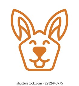 diseño de icono de símbolo de conejo lindo