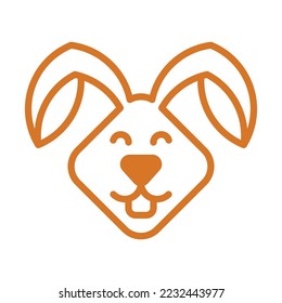 cute rabbit symbol icon design
