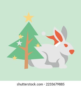 diseño de icono de símbolo de conejo lindo